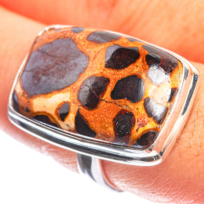 Large Chert Breccia 925 Sterling Silver Ring Size 8.25