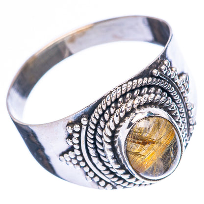 Rutilated Quartz Ring Size 7.75 (925 Sterling Silver) R3962