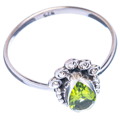 Peridot Dainty Ring Size 8.75 (925 Sterling Silver) R1078
