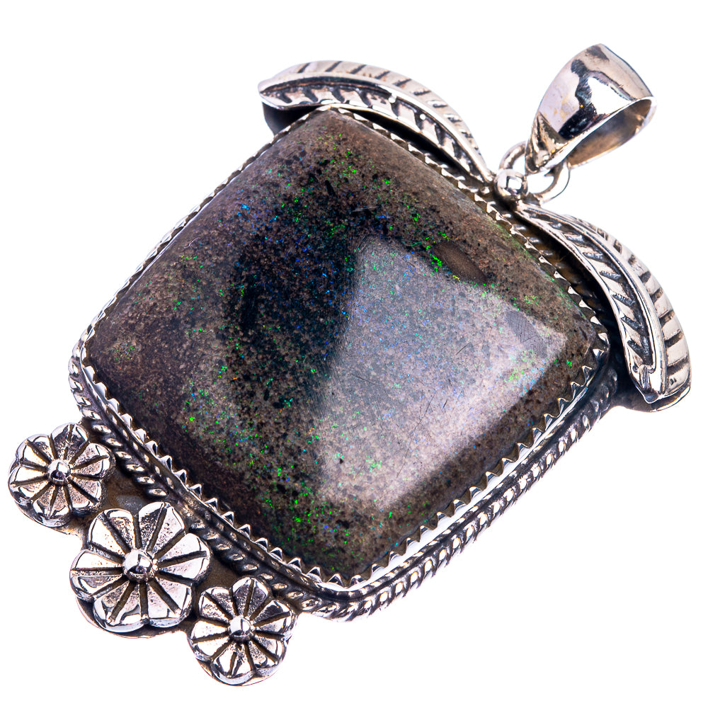 Andamooka Opal Pendant 1 7/8"" (925 Sterling Silver) P39027
