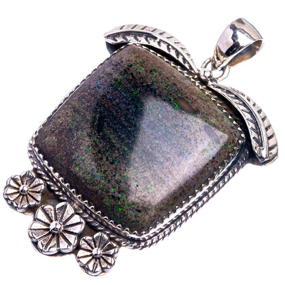 Andamooka Opal Pendant 1 7/8"" (925 Sterling Silver) P39027