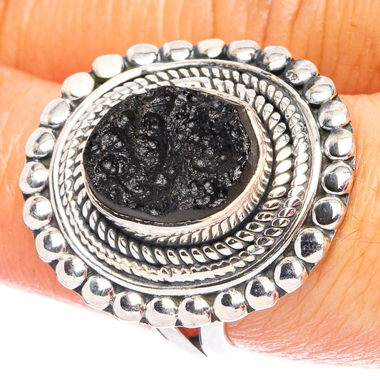 Tektite 925 Sterling Silver Ring Size 7.25 (925 Sterling Silver) R6161