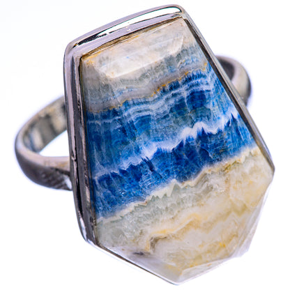 Blue Scheelite Ring Size 9.5 (925 Sterling Silver) R142989