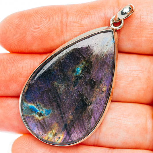 Labradorite Pendant 2 1/4" (German Silver)