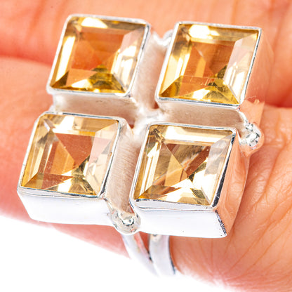 Large Faceted Citrine Ring Size 6 (925 Sterling Silver) R144790