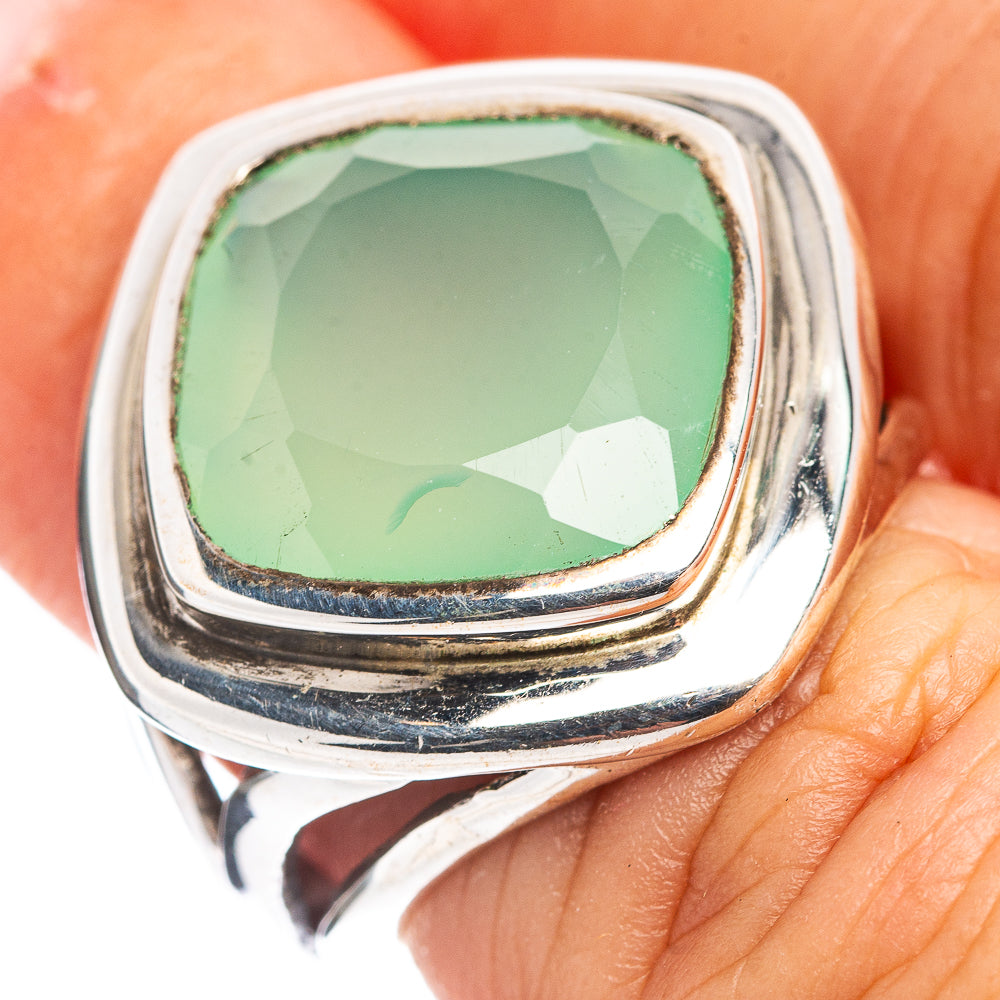 Aqua Chalcedony Ring Size 4 (.925 Sterling Silver)