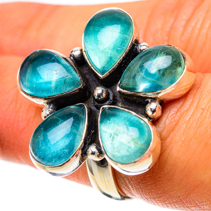Large Blue Fluorite Ring Size 6.5 (925 Sterling Silver) RING138668
