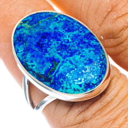 Premium Blue Bird Azurite Ring Size 7.75 (.925 Sterling Silver)