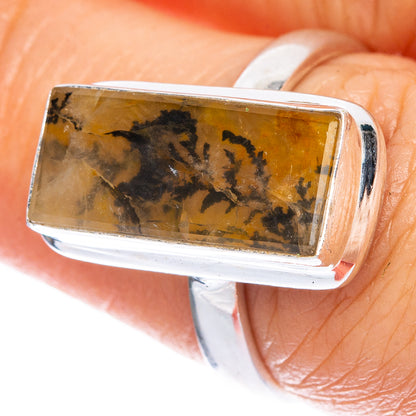 Rare Scenic Dendritic Agate Ring Size 6.5 (925 Sterling Silver) R1039