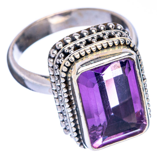 Faceted Amethyst Ring Size 7 (925 Sterling Silver) R144548