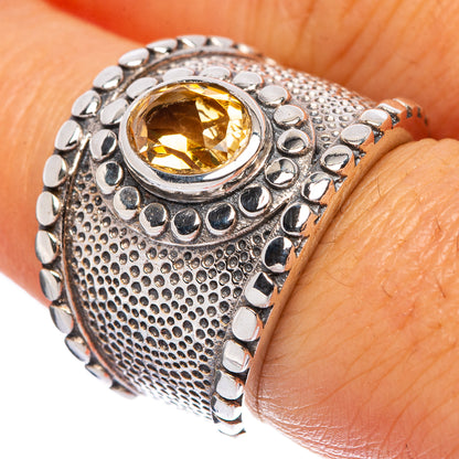 Faceted Citrine Ring Size 6.75 (925 Sterling Silver) R146187