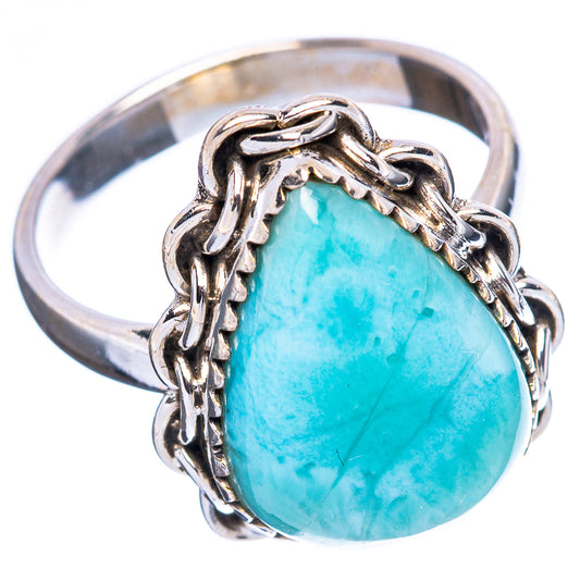 Larimar Ring Size 7.75 (925 Sterling Silver) R4471