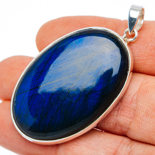 Premium Labradorite Pendant 2" (.925 Sterling Silver)