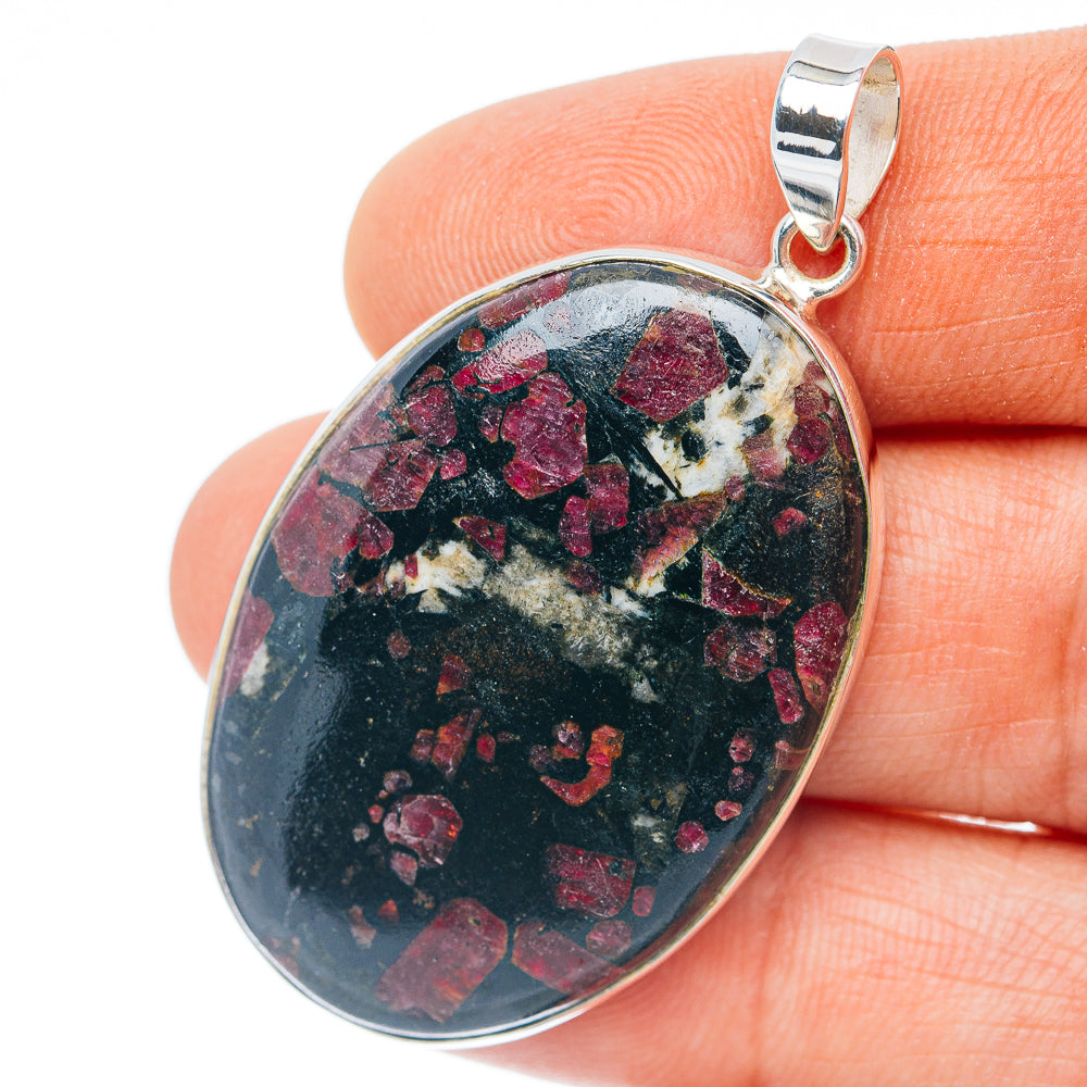 Premium Eudialyte Pendant 2" (.925 Sterling Silver)