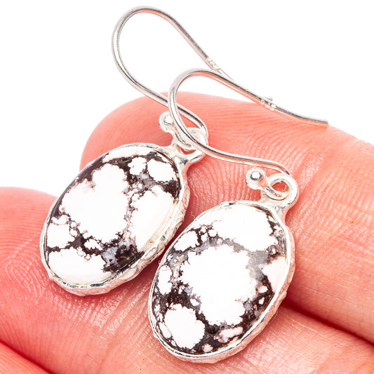 Wild Horse Jasper Earrings 1 1/8" (925 Sterling Silver) E2427