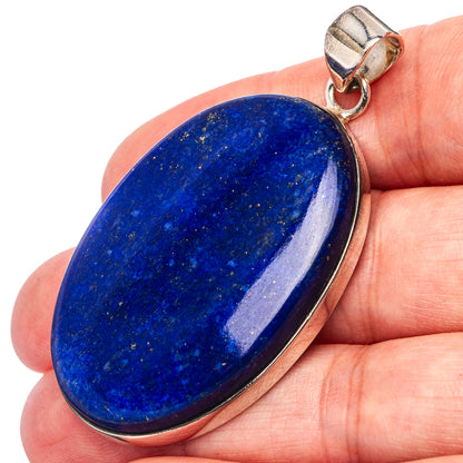 Premium Lapis Lazuli Pendant 2 1/8" (.925 Sterling Silver)