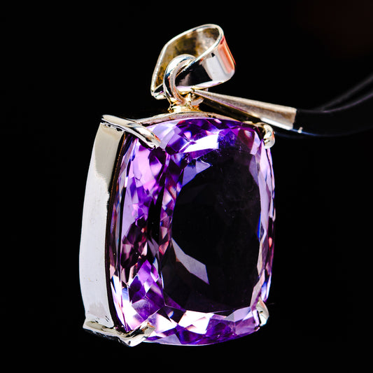 Premium Brazilian Amethyst Pendant 1 1/4" (.925 Sterling Silver)