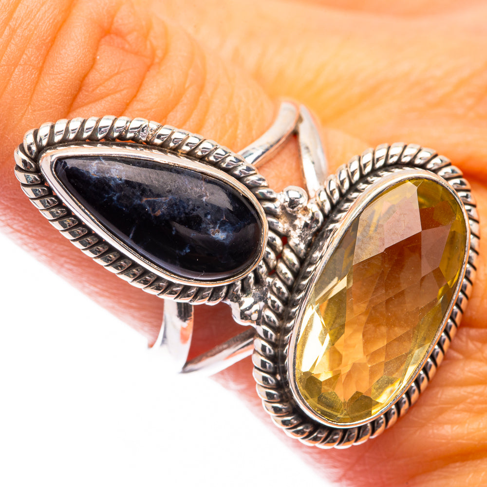 Lemon Quartz, Pietersite Ring Size 9 (925 Sterling Silver) R141631