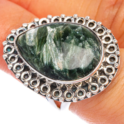 Large Seraphinite Ring Size 6.25 (925 Sterling Silver) R145309