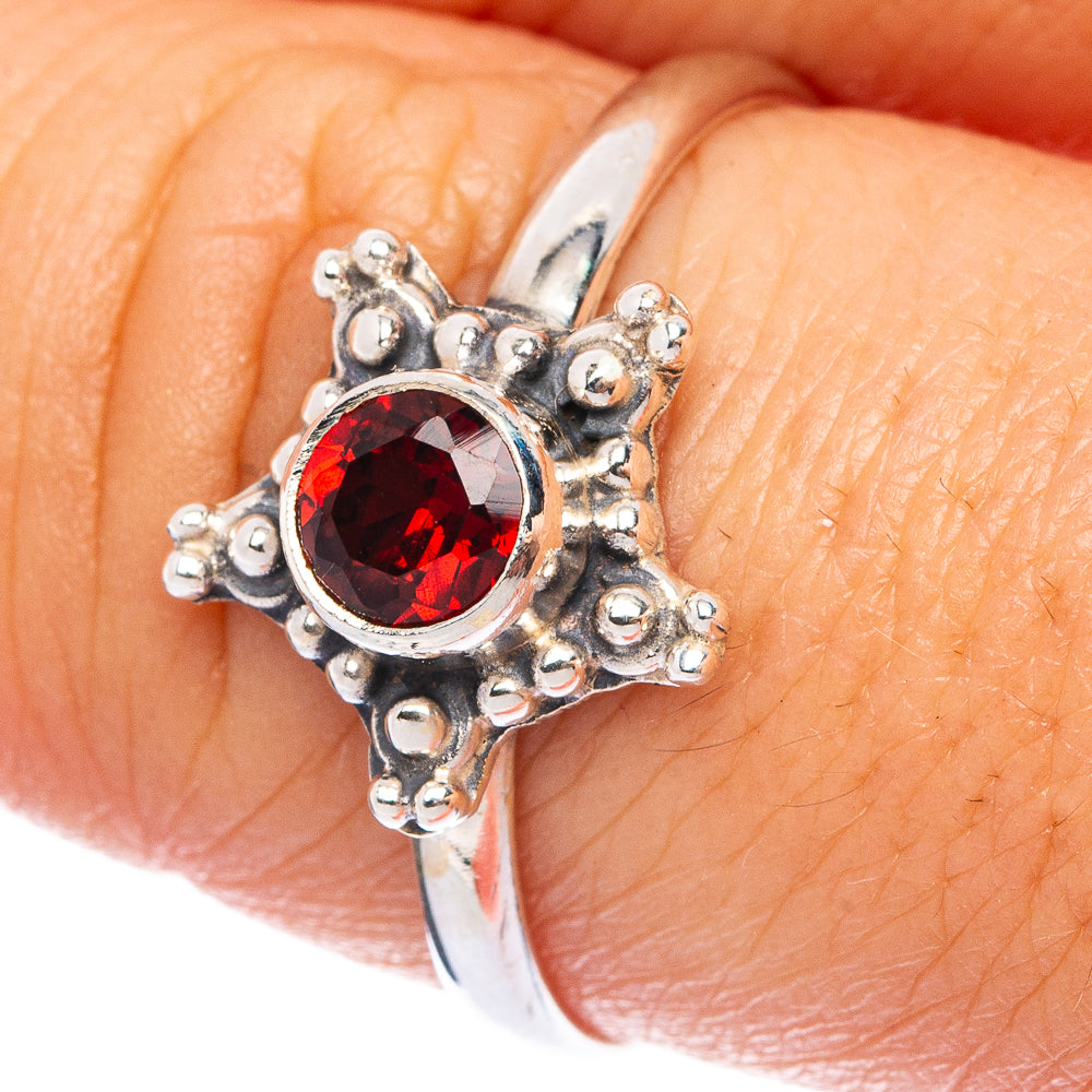 Garnet Dainty Ring Size 9 (925 Sterling Silver) R145629