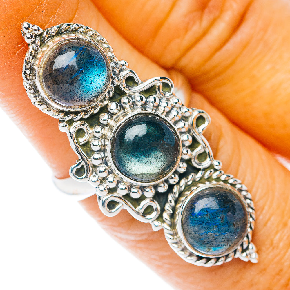 Labradorite Ring Size 6.75 (.925 Sterling Silver)