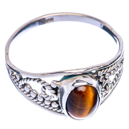 Tiger Eye Dainty Ring Size 8 (925 Sterling Silver) R145503