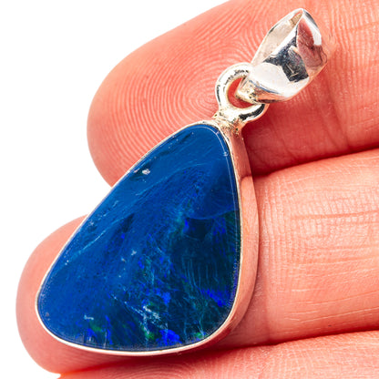 Doublet Opal Pendant 1 3/8" (.925 Sterling Silver)