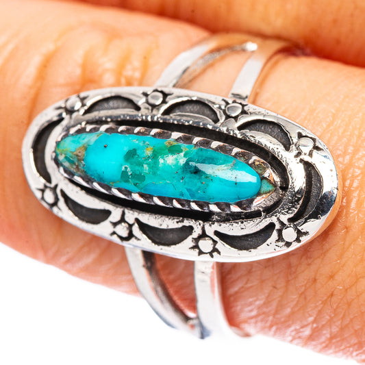 Rare Arizona Turquoise Ring Size 9.5 (925 Sterling Silver) R4459