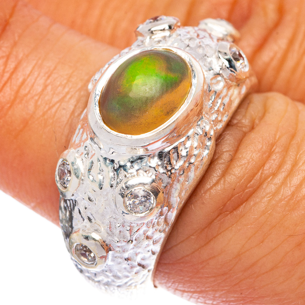 Rare Ethiopian Opal Ring Size 7.75 (925 Sterling Silver) R146046