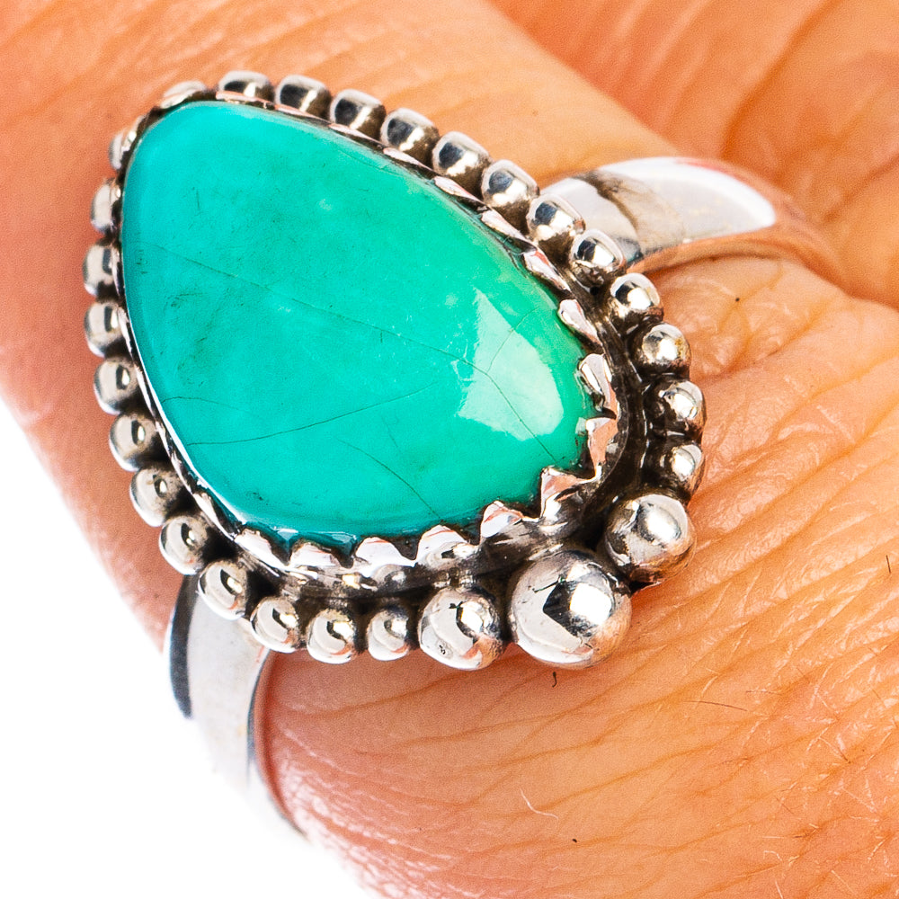 Rare Kingman Turquoise Ring Size 7.75 (925 Sterling Silver) R8535