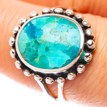 Rare Arizona Turquoise Ring Size 8 (925 Sterling Silver) R2211