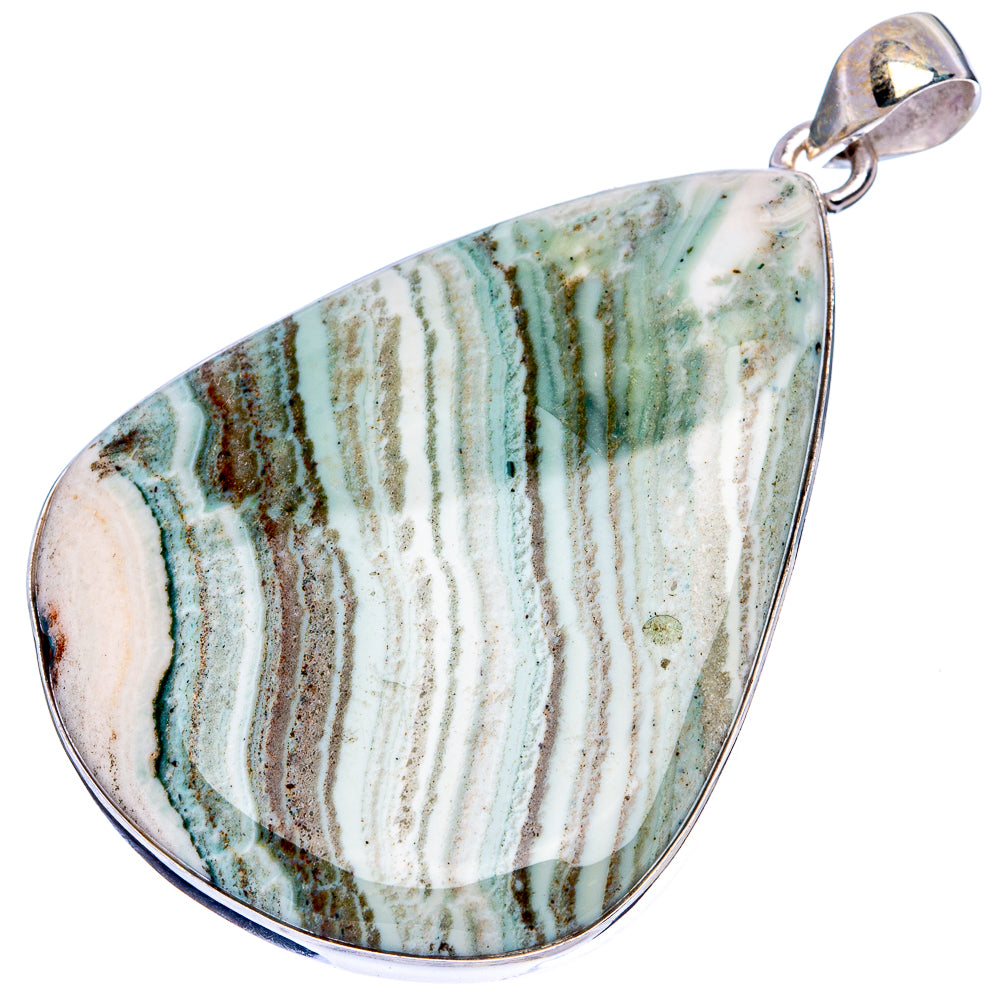 Blue Aragonite Pendant 2 1/8" (925 Sterling Silver) P43288