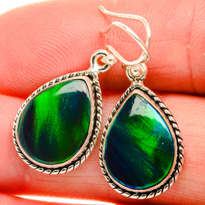 Aura Opal Earrings 1 1/2" (925 Sterling Silver) EARR432102