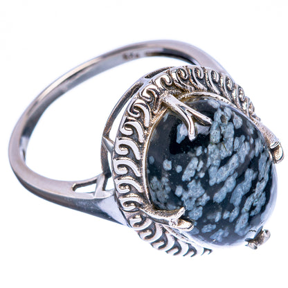 Snowflake Obsidian Ring Size 8.75 (925 Sterling Silver) R146358