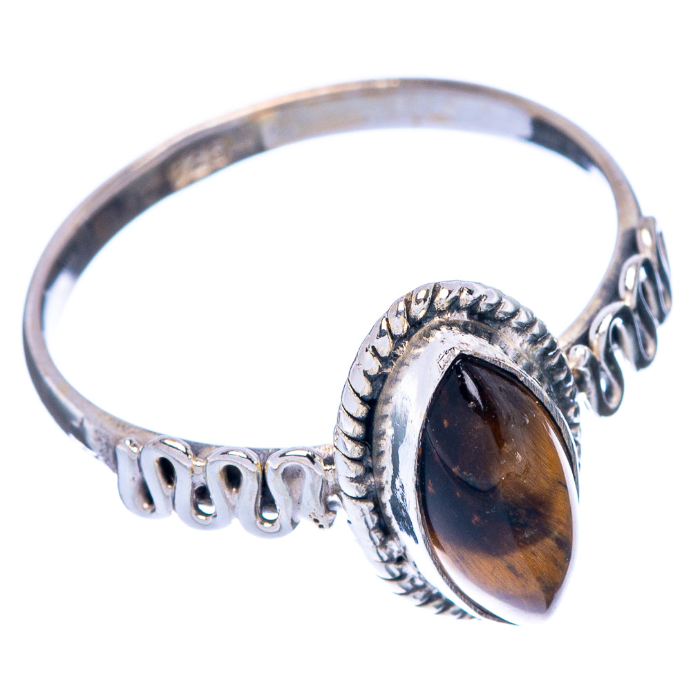 Tiger Eye Dainty Ring Size 6.75 (925 Sterling Silver) R145740