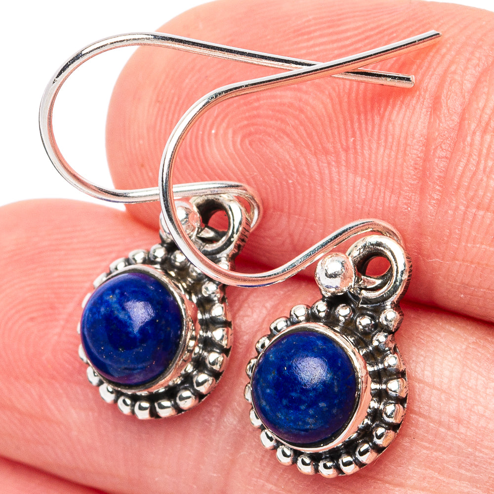 Lapis Lazuli Earrings 1 1/8" (925 Sterling Silver) E2919