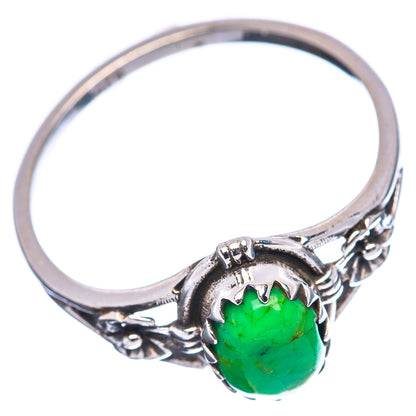 Dainty Green Mohave Turquoise Ring Size 6 (.925 Sterling Silver)