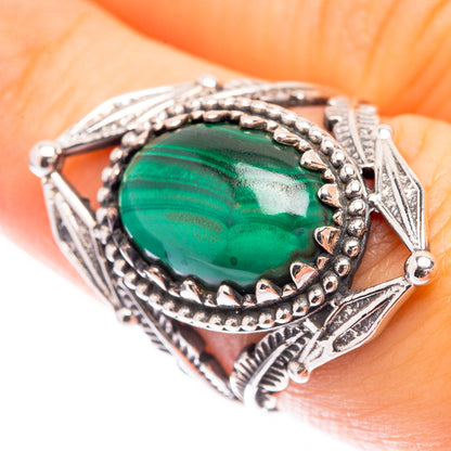 Malachite Ring Size 7.25 (925 Sterling Silver) R141307