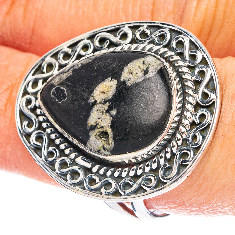 Pinolith Jasper 925 Sterling Silver Ring Size 7.75 (925 Sterling Silver) R6396