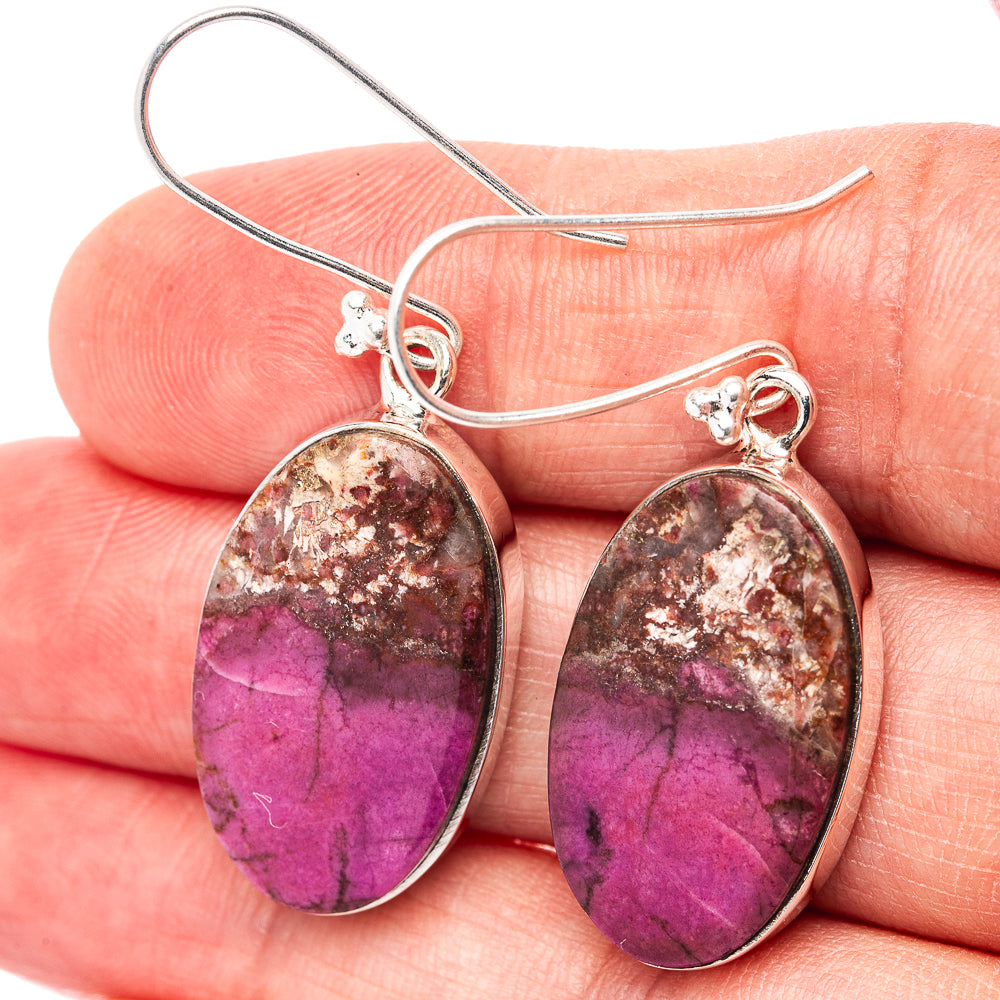 Premium Cobalto Calcite Earrings 1 3/4" (.925 Sterling Silver)