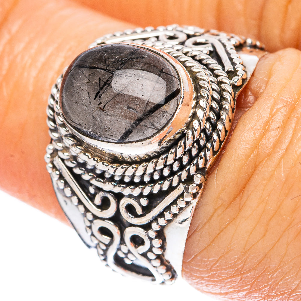 Tourmalinated Quartz Ring Size 7 (925 Sterling Silver) R4060