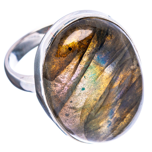 Labradorite Ring Size 6.75 (925 Sterling Silver) R4645