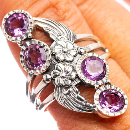 Faceted Amethyst Ring Size 9.5 (925 Sterling Silver) R143123