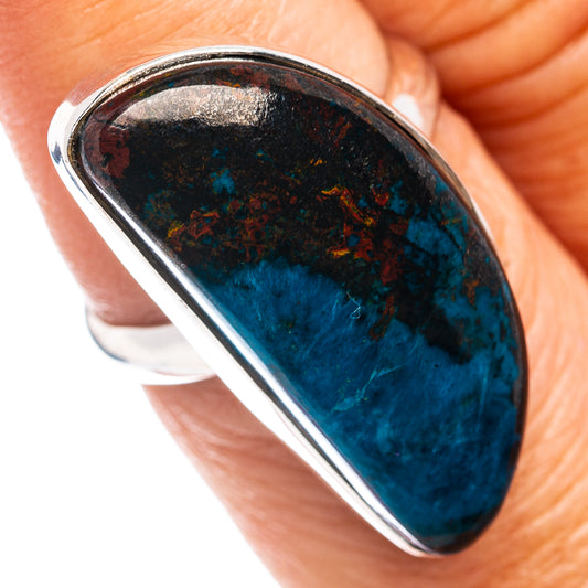 Premium Chrysocolla Ring Size 7 Adjustable (.925 Sterling Silver)