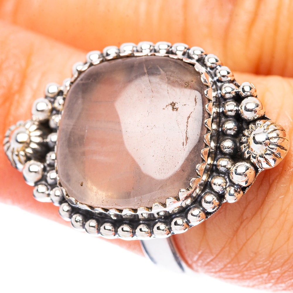 Rose Quartz Ring Size 7.5 (925 Sterling Silver) R3955