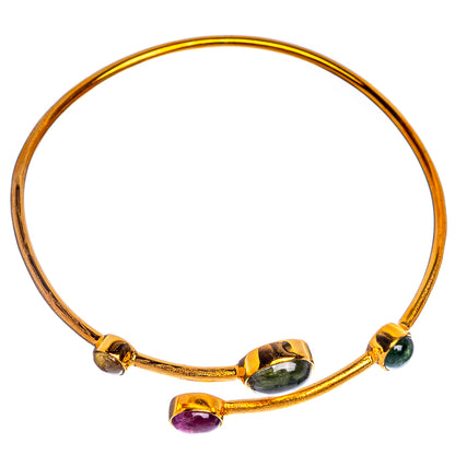 Tourmaline Cuff Bracelet 7 To 8" (925 Sterling Silver) BR90339