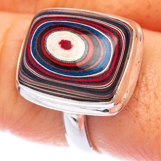Fordite Ring Size 8.5 (925 Sterling Silver) R144701