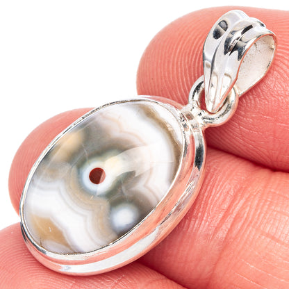 Ocean Jasper Pendant 1 1/4" (925 Sterling Silver) P40225