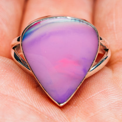 Premium Pink Aurora Opal Ring Size 9 (.925 Sterling Silver)
