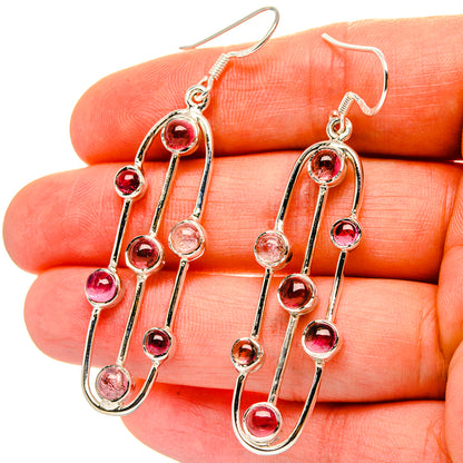 Signature Pink Tourmaline Earrings 2 3/8" (925 Sterling Silver) EARR431986